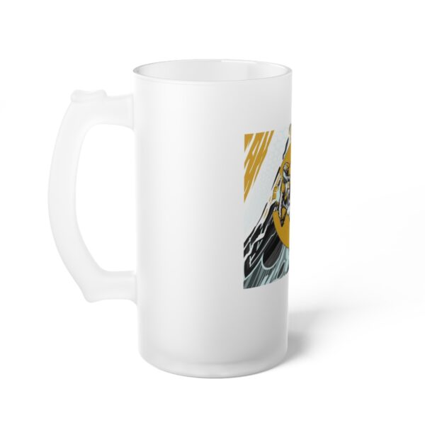 Motocross Frosted Glass Beer Mug