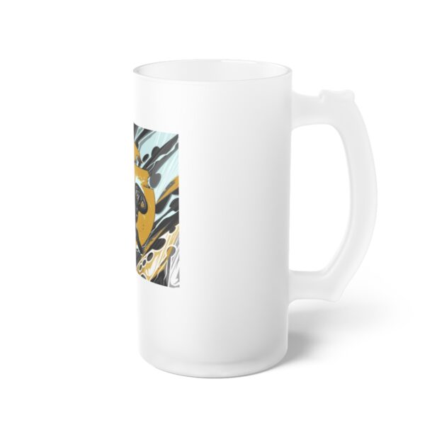 Motocross Frosted Glass Beer Mug