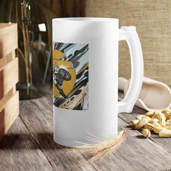 Motocross Frosted Glass Beer Mug