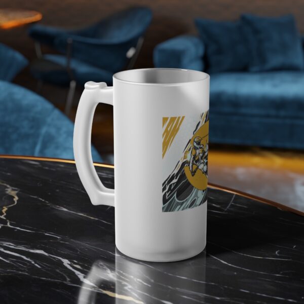 Motocross Frosted Glass Beer Mug