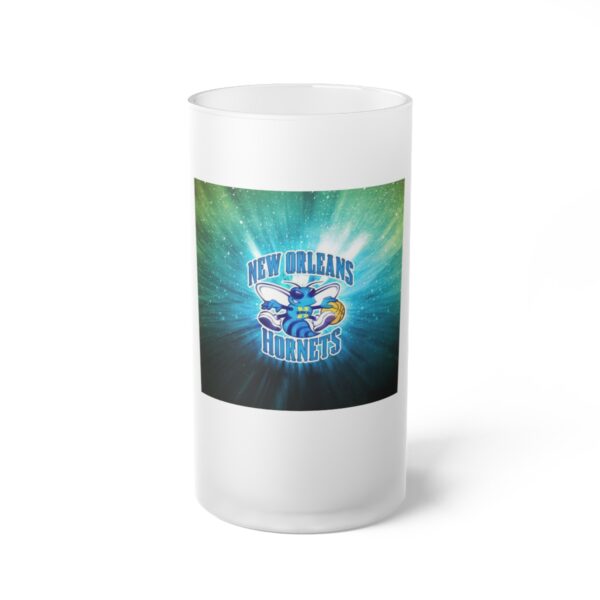 NBA New Orleans Hornets Frosted Glass Beer Mug