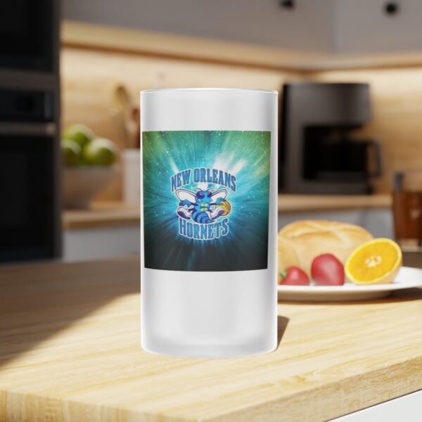 NBA New Orleans Hornets Frosted Glass Beer Mug