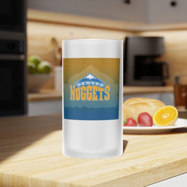 NBA Denver Nuggets Frosted Glass Beer Mug