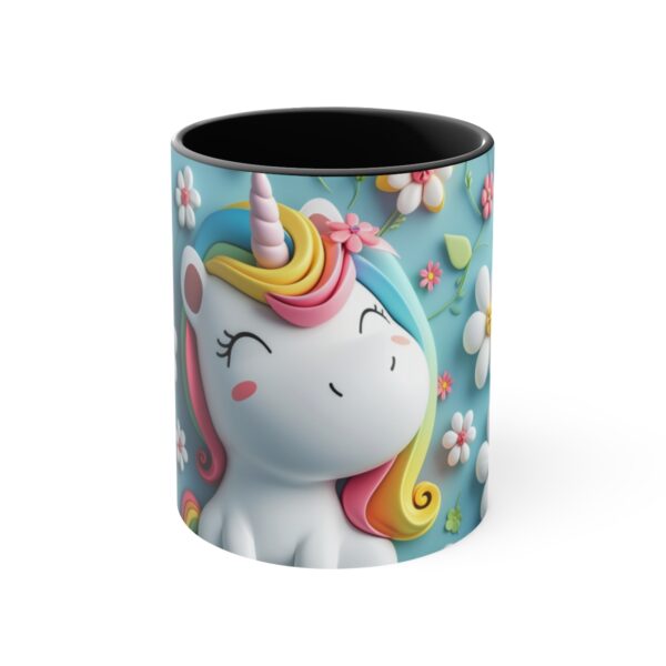 3D cartoon happy unicorn with flowers background pattern in the style of Pixar, adorable eyes, lovely, colorful, pastel colors, light blue wall background, matte  (19)