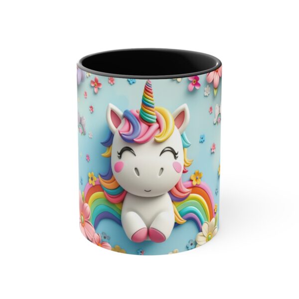 3D cartoon happy unicorn with flowers background pattern in the style of Pixar, adorable eyes, lovely, colorful, pastel colors, light blue wall background, matte  (23)