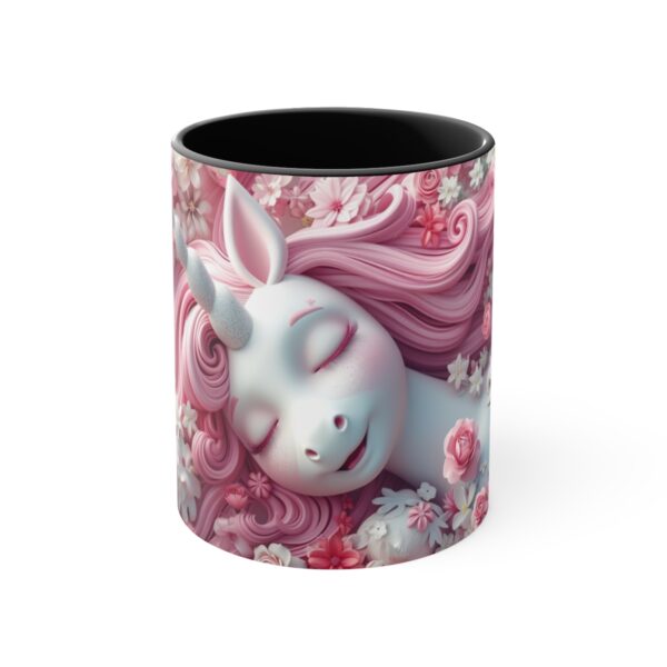 3D cartoon happy unicorn with flowers background pattern in the style of Pixar, adorable eyes, lovely, colorful, pastel colors, light blue wall background, matte  (44)