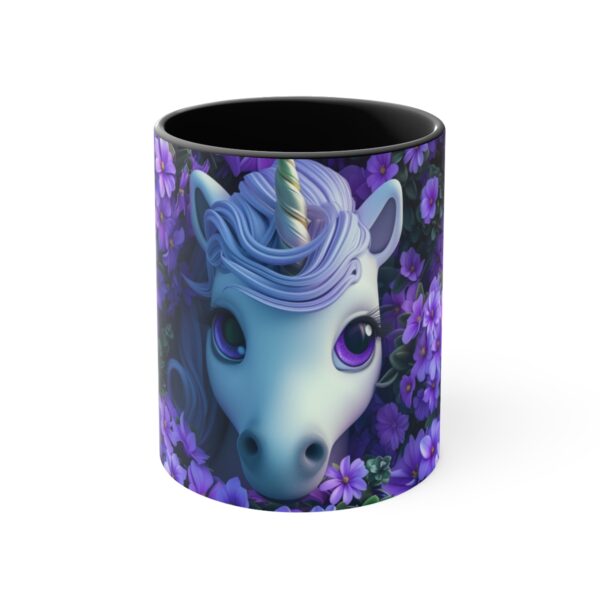 3D cartoon happy unicorn with flowers background pattern in the style of Pixar, adorable eyes, lovely, colorful, pastel colors, light blue wall background, matte  (54)