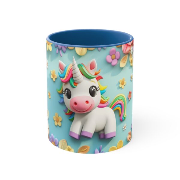 3D cartoon happy unicorn with flowers background pattern in the style of Pixar, adorable eyes, lovely, colorful, pastel colors, light blue wall background, matte  (18)