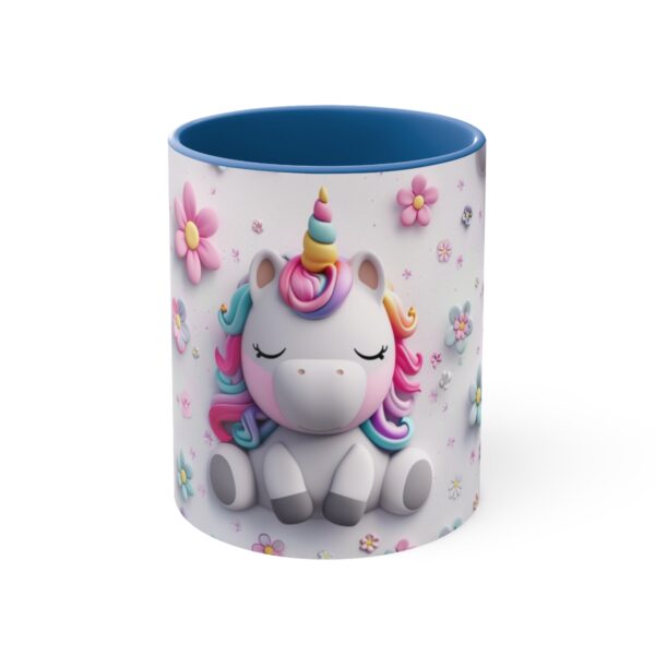 3D cartoon happy unicorn with flowers background pattern in the style of Pixar, adorable eyes, lovely, colorful, pastel colors, light blue wall background, matte  (20)