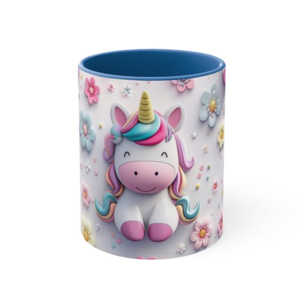 3D cartoon happy unicorn with flowers background pattern in the style of Pixar, adorable eyes, lovely, colorful, pastel colors, light blue wall background, matte  (21)