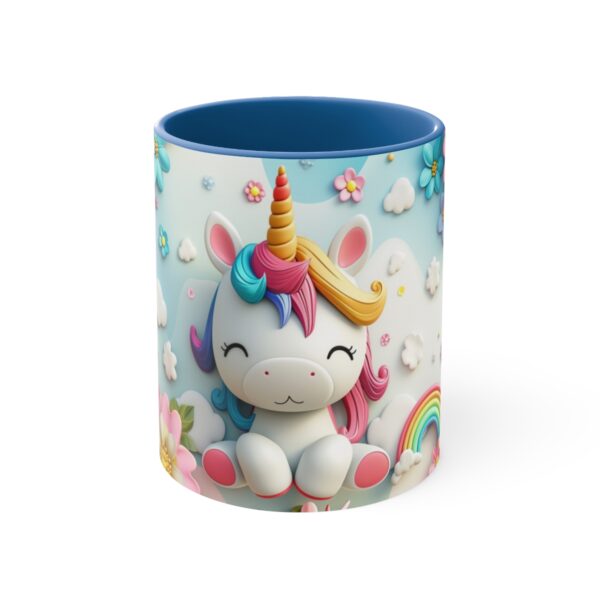 3D cartoon happy unicorn with flowers background pattern in the style of Pixar, adorable eyes, lovely, colorful, pastel colors, light blue wall background, matte  (22)