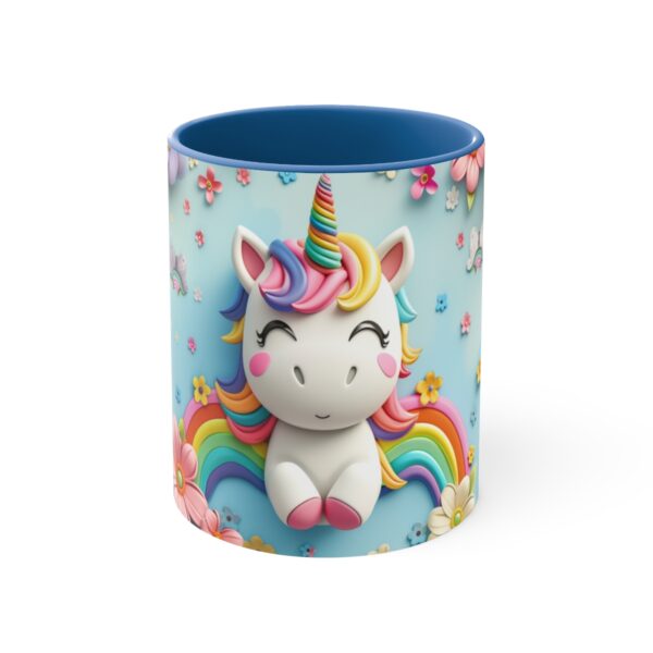 3D cartoon happy unicorn with flowers background pattern in the style of Pixar, adorable eyes, lovely, colorful, pastel colors, light blue wall background, matte  (23)