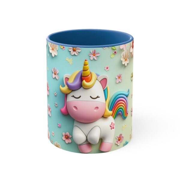 3D cartoon happy unicorn with flowers background pattern in the style of Pixar, adorable eyes, lovely, colorful, pastel colors, light blue wall background, matte  (24)