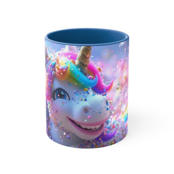 3D cartoon happy unicorn with flowers background pattern in the style of Pixar, adorable eyes, lovely, colorful, pastel colors, light blue wall background, matte  (9)