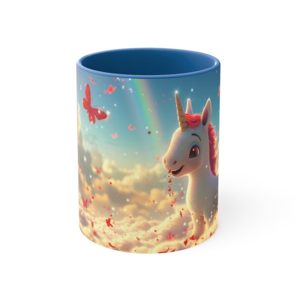 3D cartoon happy unicorn with flowers background pattern in the style of Pixar, adorable eyes, lovely, colorful, pastel colors, light blue wall background, matte  (34)