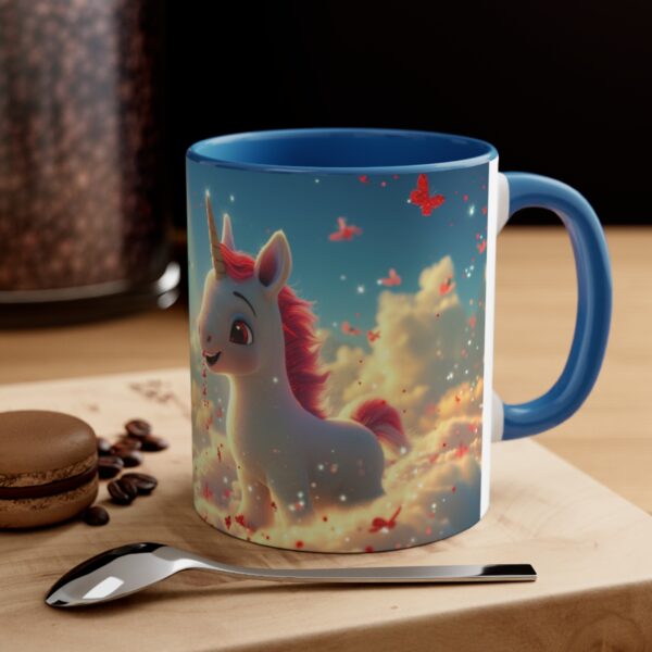 3D cartoon happy unicorn with flowers background pattern in the style of Pixar, adorable eyes, lovely, colorful, pastel colors, light blue wall background, matte  (34)