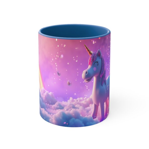 3D cartoon happy unicorn with flowers background pattern in the style of Pixar, adorable eyes, lovely, colorful, pastel colors, light blue wall background, matte  (37)