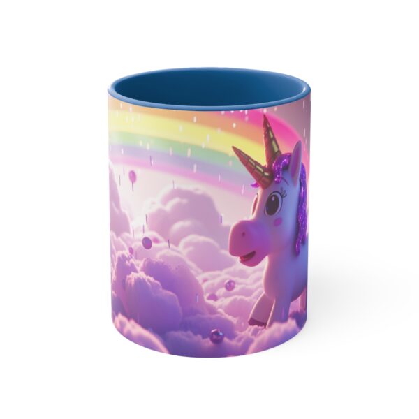 3D cartoon happy unicorn with flowers background pattern in the style of Pixar, adorable eyes, lovely, colorful, pastel colors, light blue wall background, matte  (42)