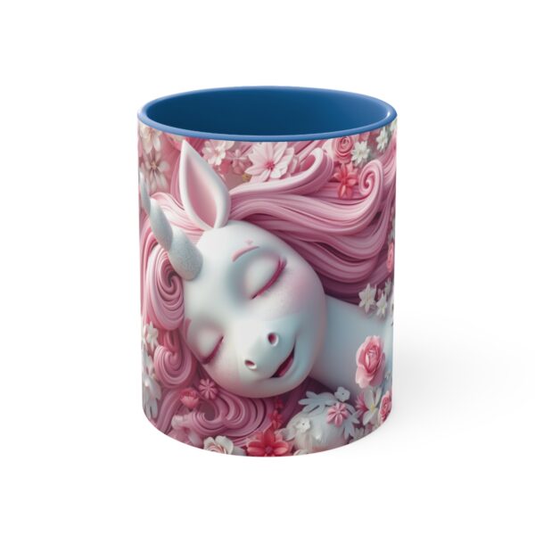 3D cartoon happy unicorn with flowers background pattern in the style of Pixar, adorable eyes, lovely, colorful, pastel colors, light blue wall background, matte  (44)