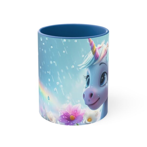 3D cartoon happy unicorn with flowers background pattern in the style of Pixar, adorable eyes, lovely, colorful, pastel colors, light blue wall background, matte  (48)