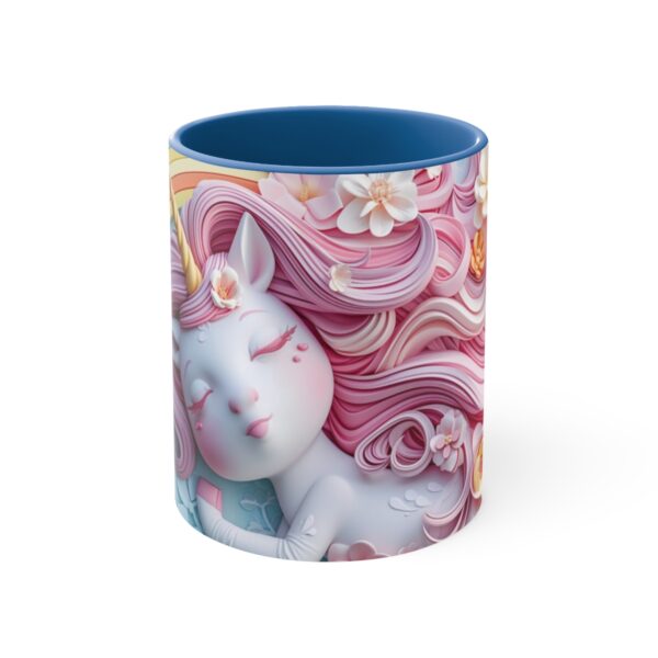 3D cartoon happy unicorn with flowers background pattern in the style of Pixar, adorable eyes, lovely, colorful, pastel colors, light blue wall background, matte  (52)