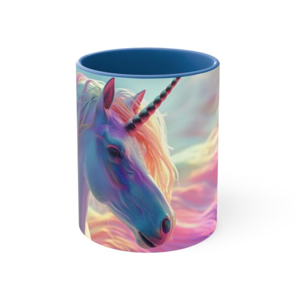 3D cartoon happy unicorn with flowers background pattern in the style of Pixar, adorable eyes, lovely, colorful, pastel colors, light blue wall background, matte  (30)