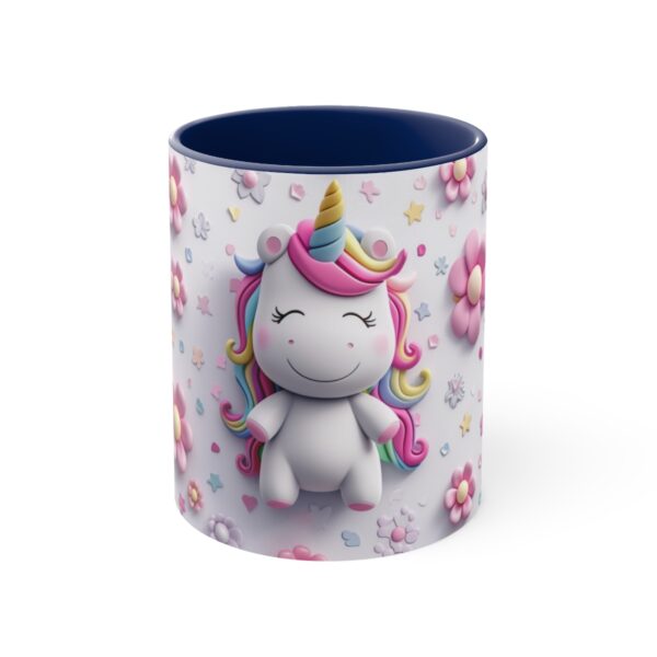 3D cartoon happy unicorn with flowers background pattern in the style of Pixar, adorable eyes, lovely, colorful, pastel colors, light blue wall background, matte  (25)