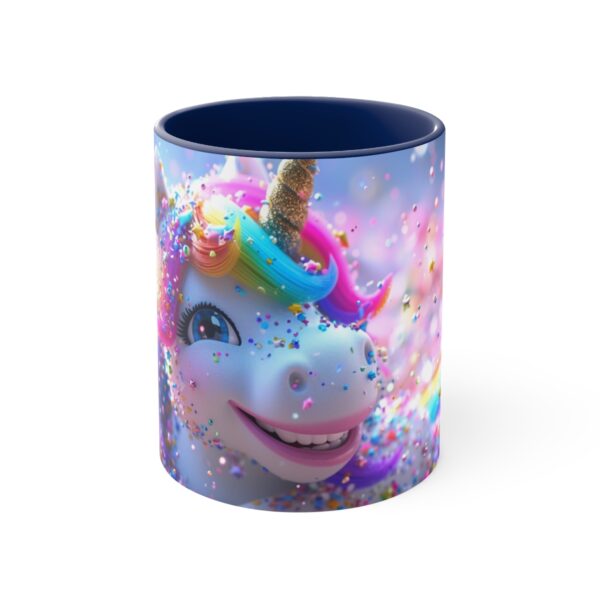 3D cartoon happy unicorn with flowers background pattern in the style of Pixar, adorable eyes, lovely, colorful, pastel colors, light blue wall background, matte  (9)