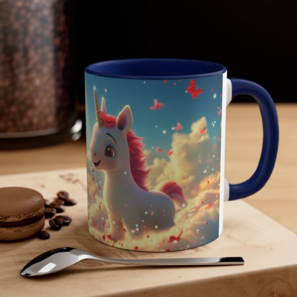 3D cartoon happy unicorn with flowers background pattern in the style of Pixar, adorable eyes, lovely, colorful, pastel colors, light blue wall background, matte  (34)