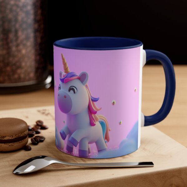 3D cartoon happy unicorn with flowers background pattern in the style of Pixar, adorable eyes, lovely, colorful, pastel colors, light blue wall background, matte  (36)