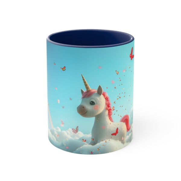 3D cartoon happy unicorn with flowers background pattern in the style of Pixar, adorable eyes, lovely, colorful, pastel colors, light blue wall background, matte  (40)