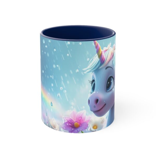 3D cartoon happy unicorn with flowers background pattern in the style of Pixar, adorable eyes, lovely, colorful, pastel colors, light blue wall background, matte  (48)