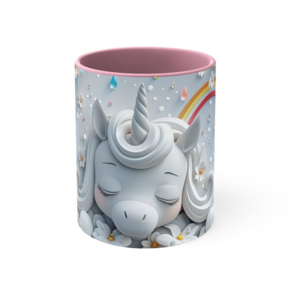 3D cartoon happy unicorn with flowers background pattern in the style of Pixar, adorable eyes, lovely, colorful, pastel colors, light blue wall background, matte  (16)