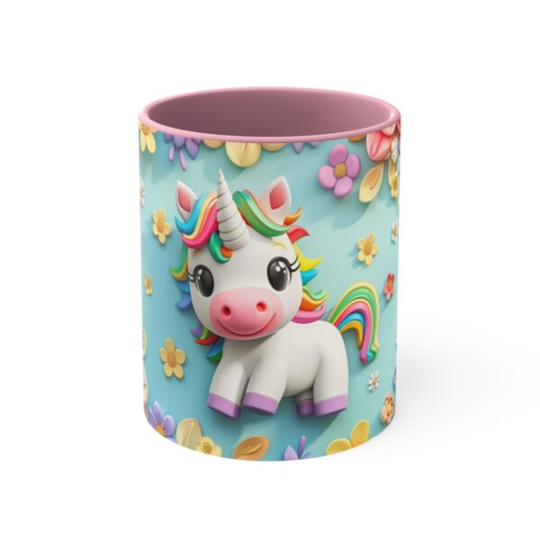 3D cartoon happy unicorn with flowers background pattern in the style of Pixar, adorable eyes, lovely, colorful, pastel colors, light blue wall background, matte  (18)