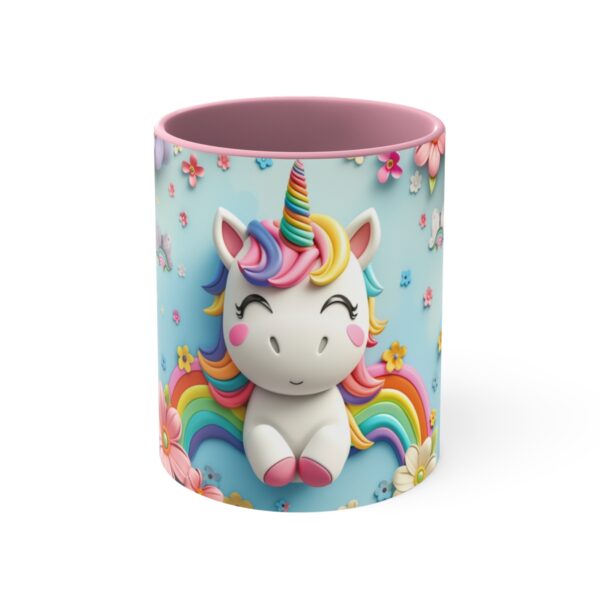 3D cartoon happy unicorn with flowers background pattern in the style of Pixar, adorable eyes, lovely, colorful, pastel colors, light blue wall background, matte  (23)