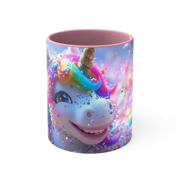 3D cartoon happy unicorn with flowers background pattern in the style of Pixar, adorable eyes, lovely, colorful, pastel colors, light blue wall background, matte  (9)