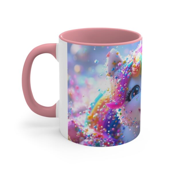 3D cartoon happy unicorn with flowers background pattern in the style of Pixar, adorable eyes, lovely, colorful, pastel colors, light blue wall background, matte  (9)