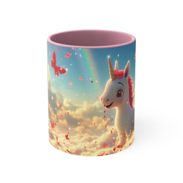 3D cartoon happy unicorn with flowers background pattern in the style of Pixar, adorable eyes, lovely, colorful, pastel colors, light blue wall background, matte  (34)