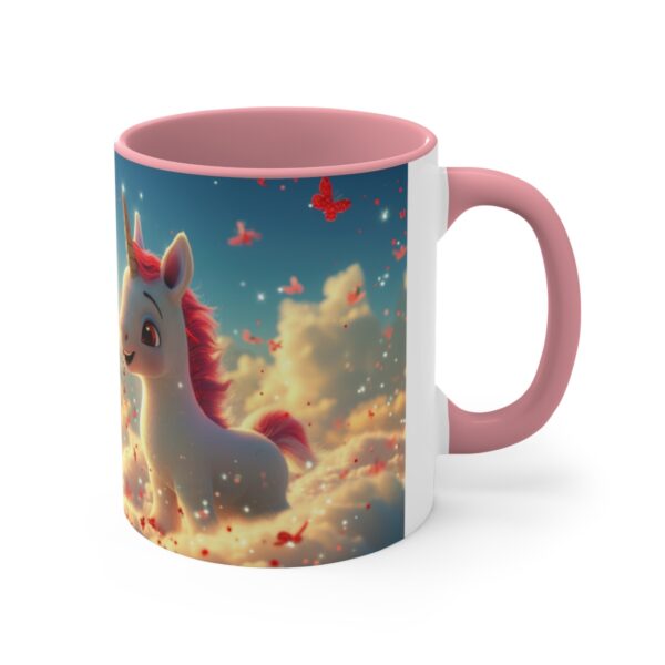 3D cartoon happy unicorn with flowers background pattern in the style of Pixar, adorable eyes, lovely, colorful, pastel colors, light blue wall background, matte  (34)