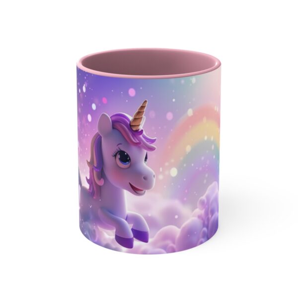 3D cartoon happy unicorn with flowers background pattern in the style of Pixar, adorable eyes, lovely, colorful, pastel colors, light blue wall background, matte  (35)