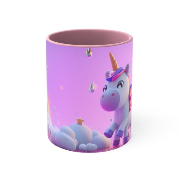 3D cartoon happy unicorn with flowers background pattern in the style of Pixar, adorable eyes, lovely, colorful, pastel colors, light blue wall background, matte  (36)