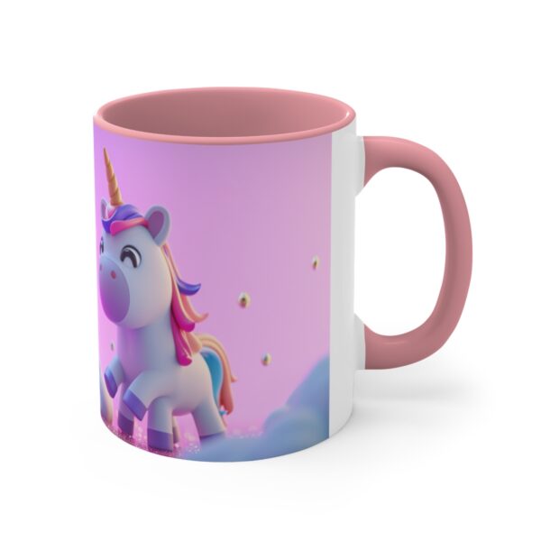 3D cartoon happy unicorn with flowers background pattern in the style of Pixar, adorable eyes, lovely, colorful, pastel colors, light blue wall background, matte  (36)