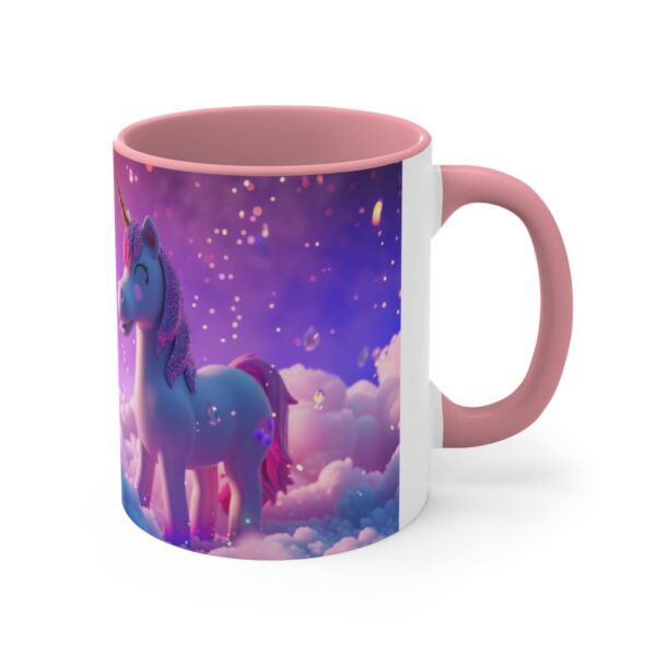 3D cartoon happy unicorn with flowers background pattern in the style of Pixar, adorable eyes, lovely, colorful, pastel colors, light blue wall background, matte  (37)