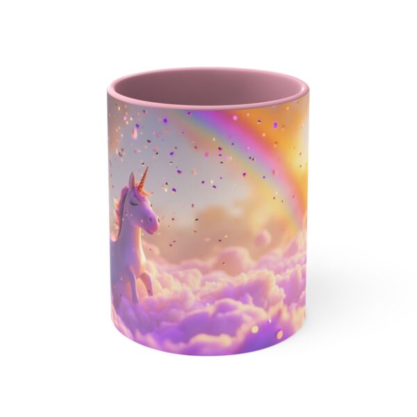 3D cartoon happy unicorn with flowers background pattern in the style of Pixar, adorable eyes, lovely, colorful, pastel colors, light blue wall background, matte  (39)