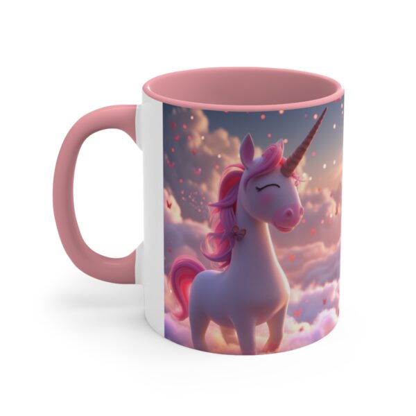 3D cartoon happy unicorn with flowers background pattern in the style of Pixar, adorable eyes, lovely, colorful, pastel colors, light blue wall background, matte  (41)