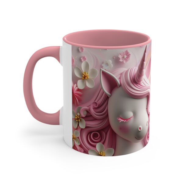 3D cartoon happy unicorn with flowers background pattern in the style of Pixar, adorable eyes, lovely, colorful, pastel colors, light blue wall background, matte  (45)