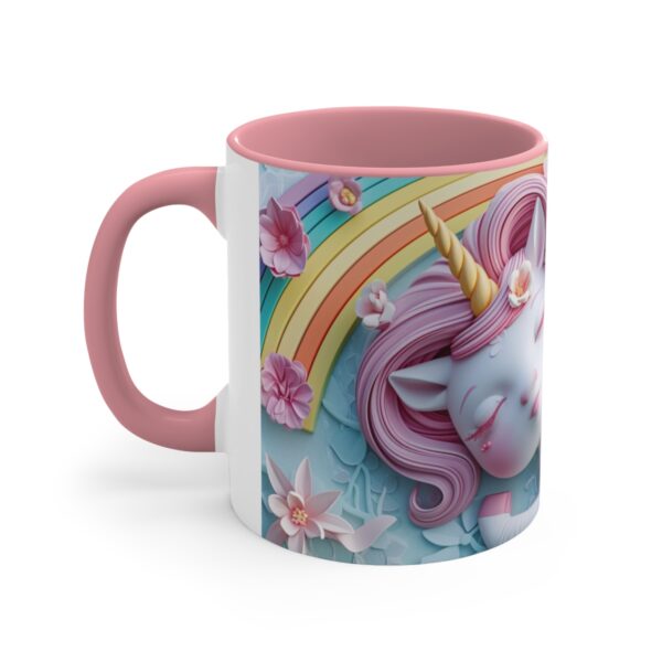 3D cartoon happy unicorn with flowers background pattern in the style of Pixar, adorable eyes, lovely, colorful, pastel colors, light blue wall background, matte  (52)