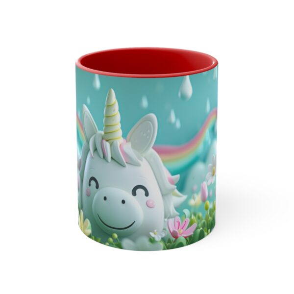 3D cartoon happy unicorn with flowers background pattern in the style of Pixar, adorable eyes, lovely, colorful, pastel colors, light blue wall background, matte  (46)