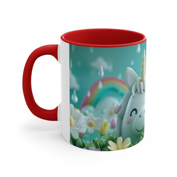 3D cartoon happy unicorn with flowers background pattern in the style of Pixar, adorable eyes, lovely, colorful, pastel colors, light blue wall background, matte  (46)